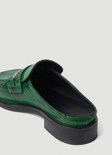 Martine Rose Open Square Toe Mule Green mtr0152013