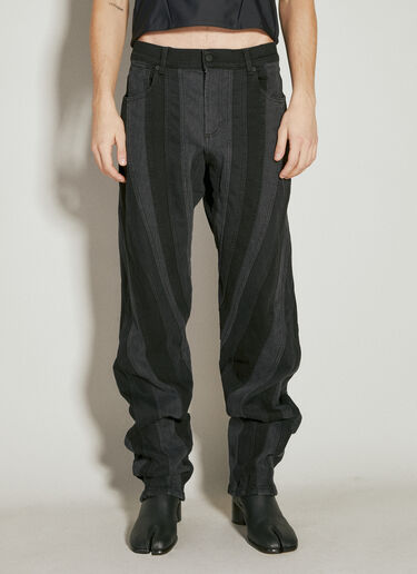 Spiral Baggy Jeans Mugler Spiral Baggy Jeans Black mug0154002