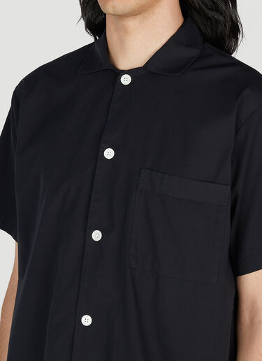 Tekla Classic Short Sleeve Pyjama Shirt Black tek0353013