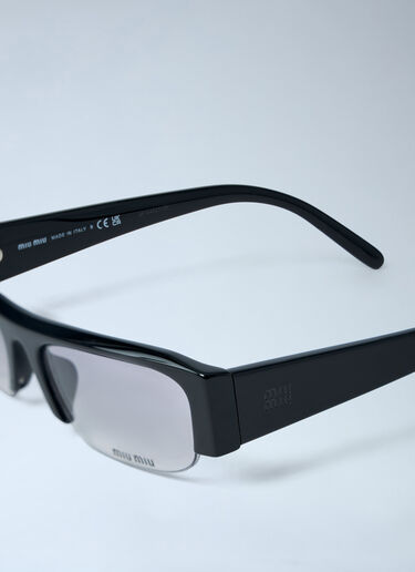 Rectangular Acetate Sunglasses Miu Miu Rectangular Acetate Sunglasses Black lmu0262005