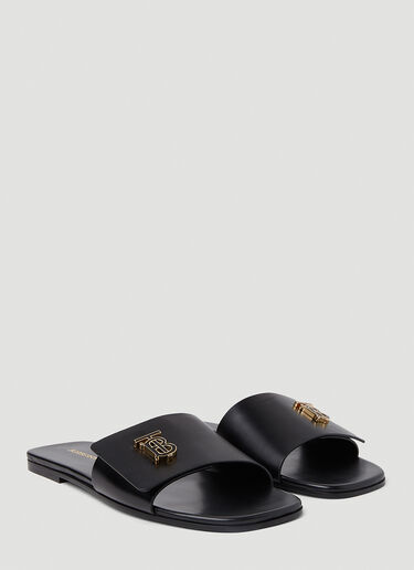 Burberry TB Monogram Slides Black bur0251076