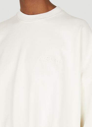 Ambush 멀티코드 헴 스웨트셔츠 크림 amb0248007