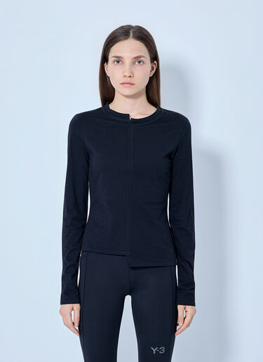 LN-CC® - Y-3: Long Sleeve Crewneck Top - Black Y-3 Long Sleeve Crewneck Top Black yyy0265001