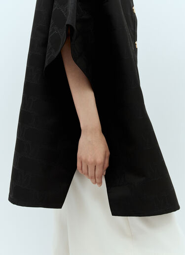 Max Mara Jacquard Cape Black max0257038