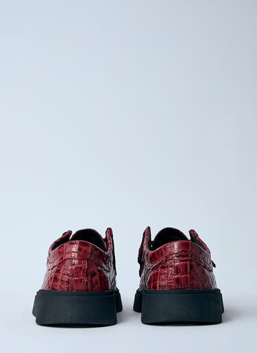 Martine Rose x Clarks Torview Lace-Up Shoes Burgundy mrc0260006