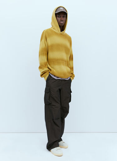 Stüssy Spray Dyed Hooded Knit Sweater Yellow sts0151005