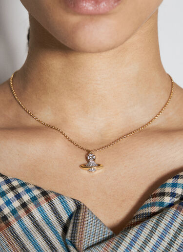 Vivienne Westwood Brighton 浅浮雕吊坠项链  金色 vvw0254053