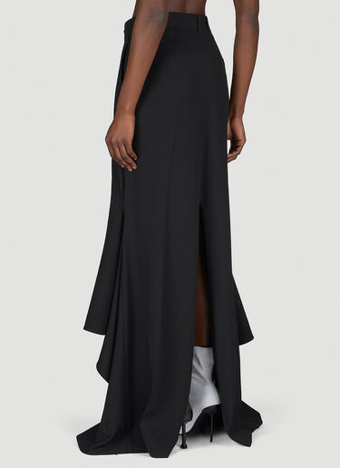 Balenciaga Godet Draped Skirt Black bal0254001