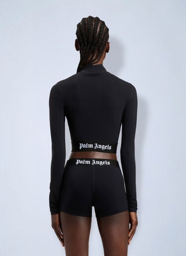 Palm Angels Classic Logo Long-Sleeved Mockneck Top Black pma0264248