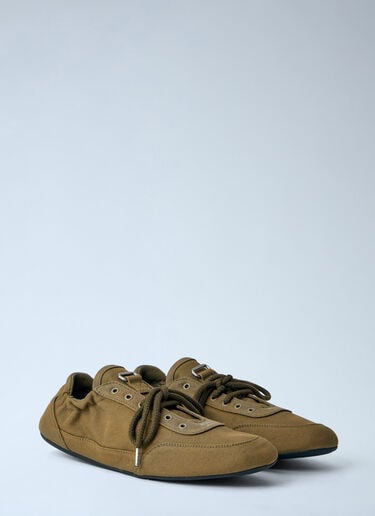 Prada Collapse Canvas Sneakers Olive pra0264020
