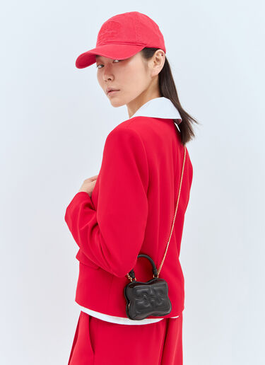 GANNI 蝴蝶袖珍斜挎包 黑色 gan0257053