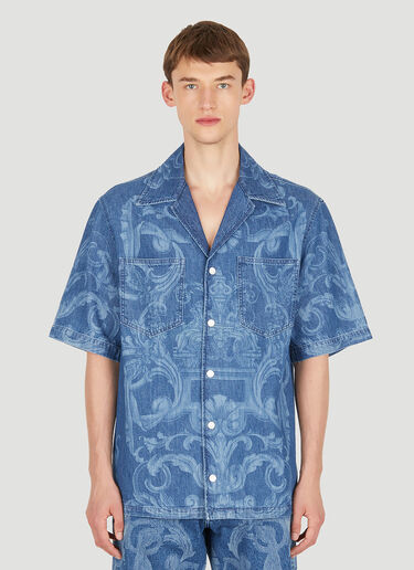 Versace Baroque Denim Shirt Blue ver0149018