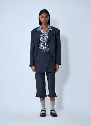 GANNI Stretch Stripe Mini skirt Grey gan0261020