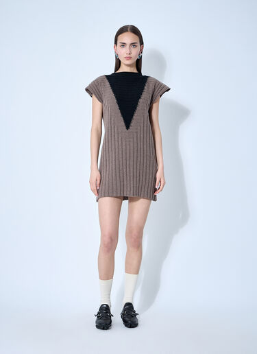 Kiko Kostadinov Dakota Knit Dress Brown kko0260007
