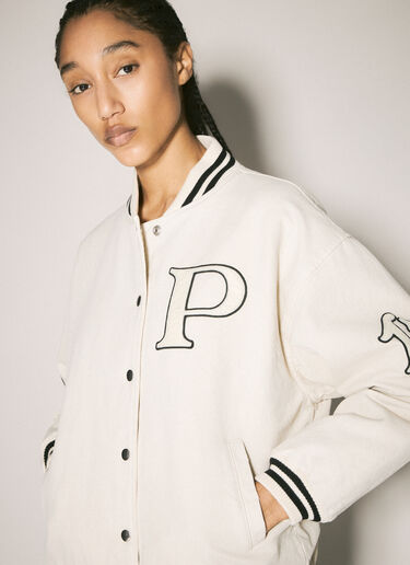 Prada Canvas Bomber Jacket Cream pra0258058