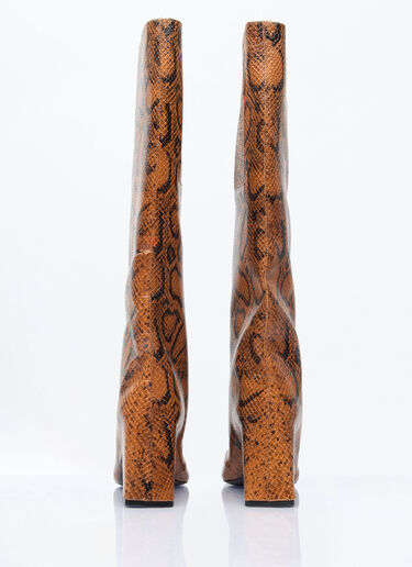 Snake Print Bridge Boots Coperni Snake Print Bridge Boots Brown cpn0257009
