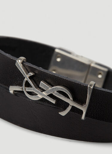 Saint Laurent Opyum Double-Loop Leather Bracelet