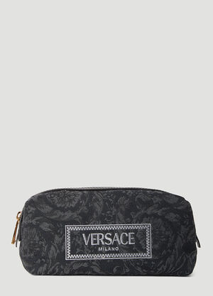 Versace Barocco Athena Jacquard Vanity Pouch Black ver0255031