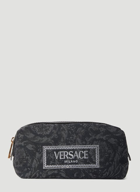 Versace Barocco Athena Jacquard Vanity Pouch Blue ver0255008