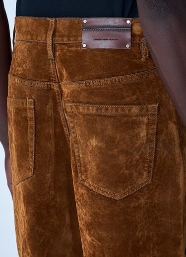 Dries Van Noten Velvet Jeans Brown dvn0162018