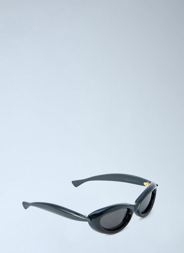LN-CC® - Bottega Veneta: Sardine Oval Sunglasses - Black Bottega Veneta Sardine Oval Sunglasses Black bov0265009