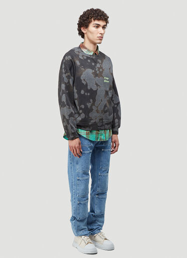 Stain Shade 10.10 Tie-Dye Russell Athletic Sweatshirt Black stn0310016