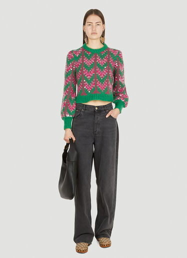 Gucci 셰브런 시퀸 스웨터 그린 guc0251034