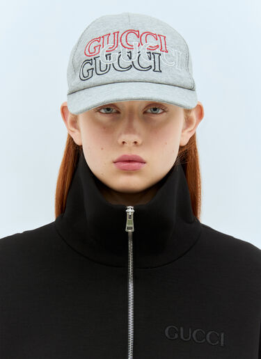 Gucci Logo Embroidery Baseball Cap Grey guc0257069