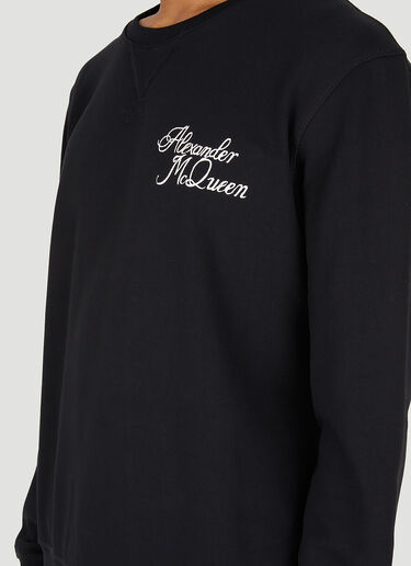Alexander McQueen 徽标运动衫 黑 amq0148012