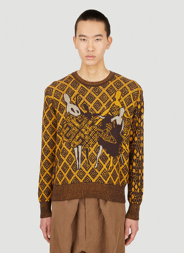 Vivienne Westwood 파이널 패치 스웨터 옐로우 vvw0152019