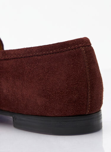 Gucci Jordaan Suede Loafers Brown guc0257055