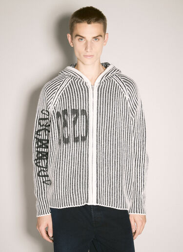 032c Crusader Knitted Hooded Cardigan Grey cee0158022