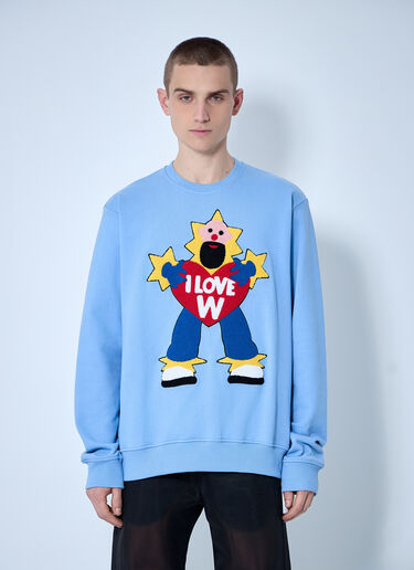 Walter Van Beirendonck Logo Motif Sweatshirt Blue wlt0160009