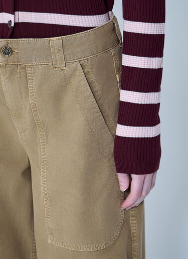 Moncler Utility Wide-Leg Trousers Khaki mon0264014