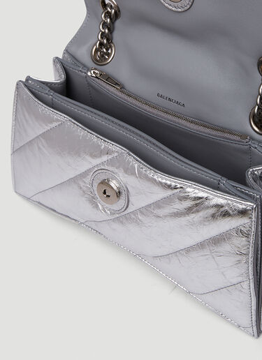 Balenciaga Crush Small Shoulder Bag Silver bal0250052