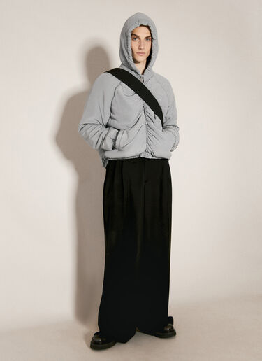 Dolce & Gabbana 缩褶真丝连帽夹克  灰色 dol0156008