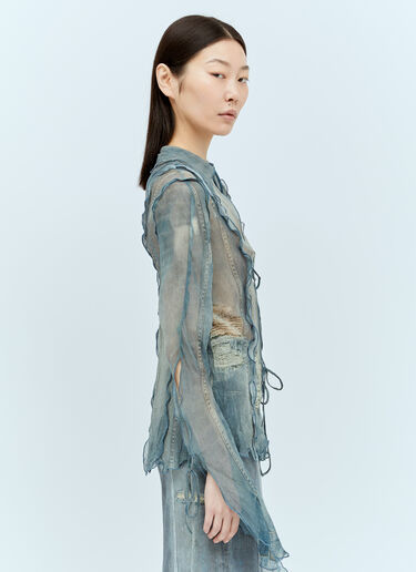 Acne Studios Denim Trompe L'Oeil Blouse Blue acn0256019