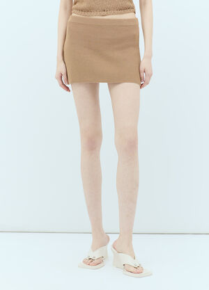 Aya Muse Agos Mini Skirt Beige aym0257005