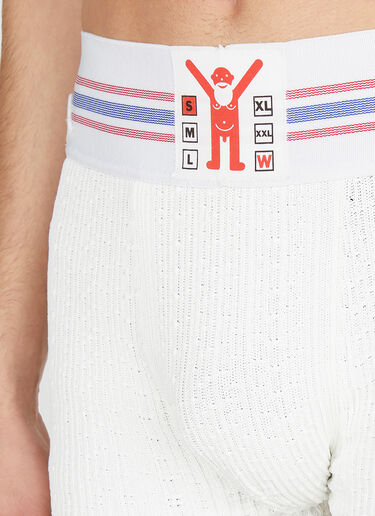 Walter Van Beirendonck ロゴパッチ ジョックショーツ ホワイト wlt0152007