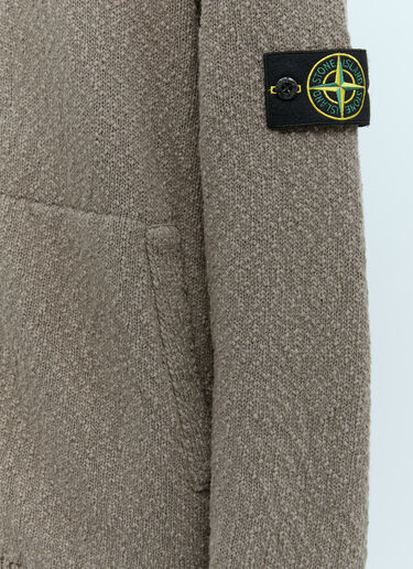 Stone Island Zip-Up Knit Cardigan Grey sto0156107