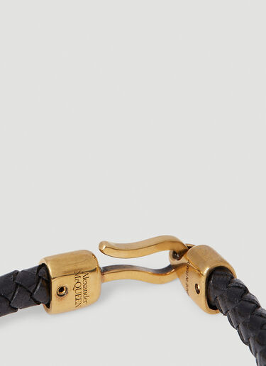 Alexander McQueen Skull Leather Bracelet Black amq0151086