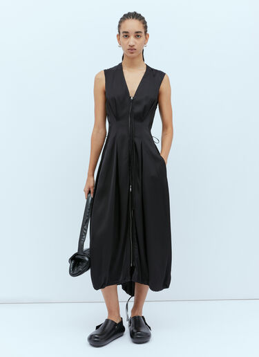 Jil Sander Balloon Midi Dress Black jil0254002