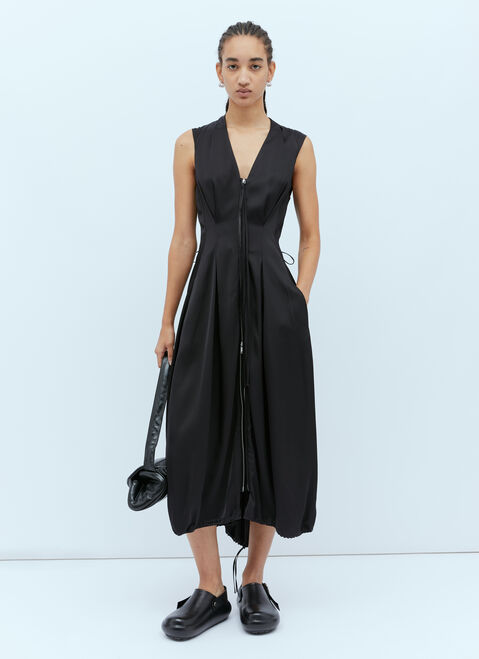 Jil Sander Balloon Midi Dress Black jil0254009