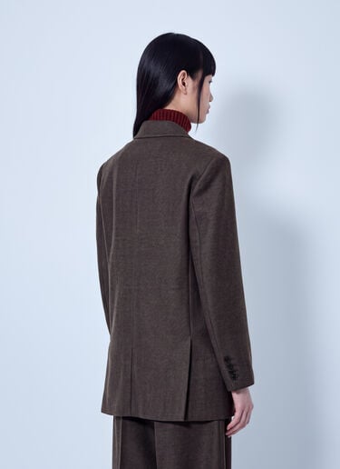 LN-CC® - Max Mara: Double-Breasted Wool Blazer - Brown Max Mara Double-Breasted Wool Blazer Brown max0266206