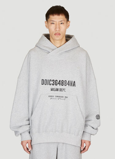 Dolce & Gabbana Logo Print Hooded Sweatshirt Grey dol0154002