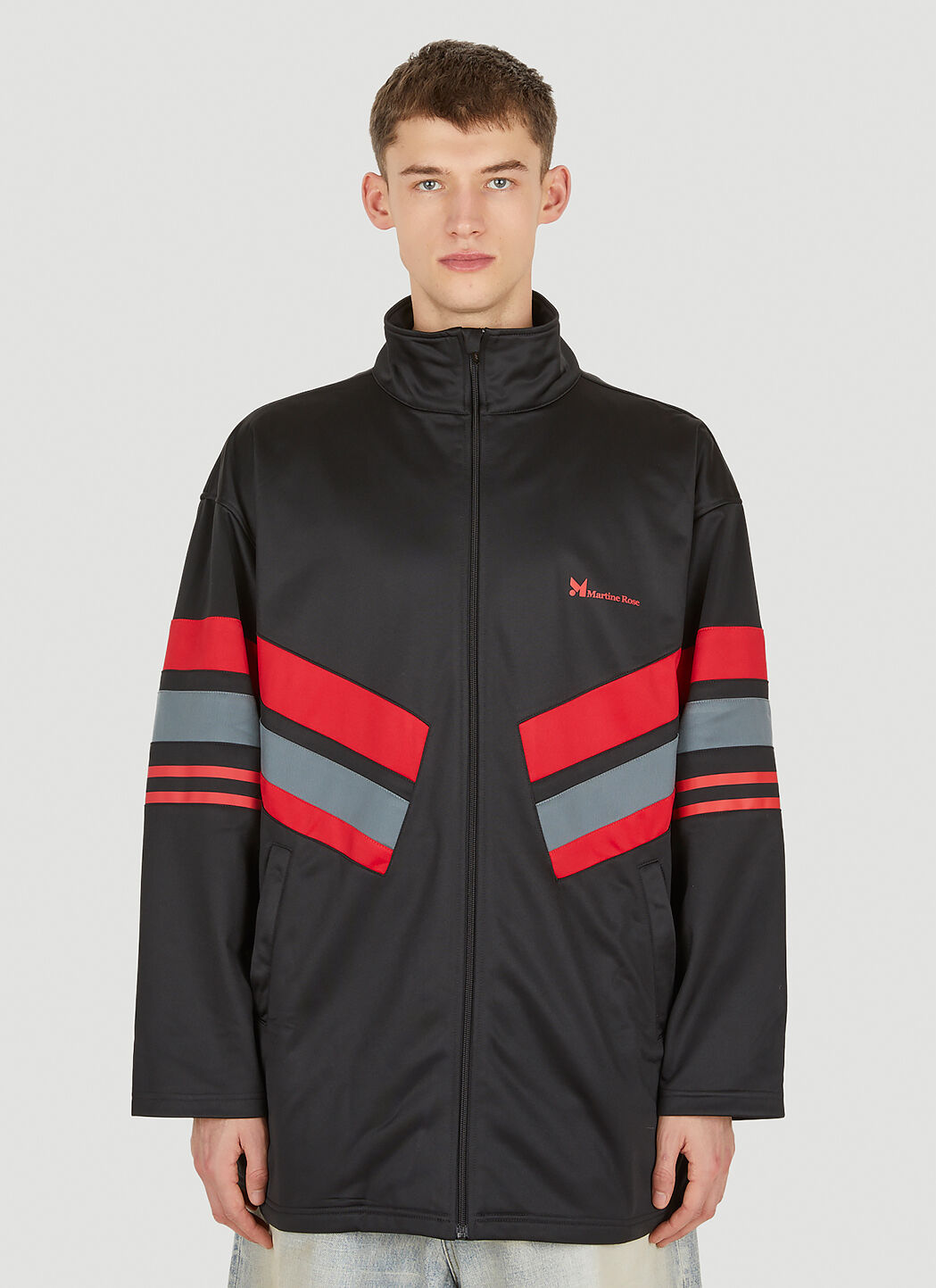 Martine Rose Striped Track Jacket in Black LN CC