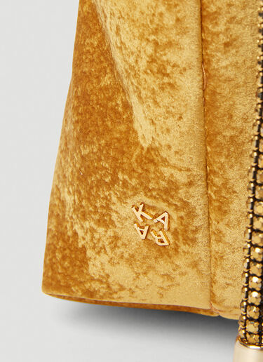 KARA Crystal Cobra Pouch Shoulder Bag Yellow kar0251012