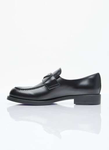 Prada Brushed Leather Loafers Black pra0255008