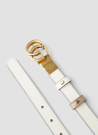 Gucci GG Marmont Reversible Thin Belt White guc0247262