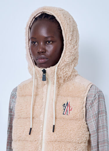 Moncler Grenoble Teddy Hooded Insulated Gilet Light Pink mog0265018